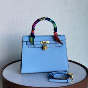 Design Madame Calfskin Shiny Niloticus Crocodile Kelly Sellier Touch 25 Vert - Dubai Fashion LUX