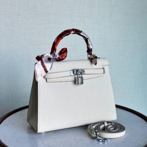 Design Madame Calfskin Shiny Niloticus Crocodile Kelly Sellier Touch 25 Vert - Dubai Fashion LUX