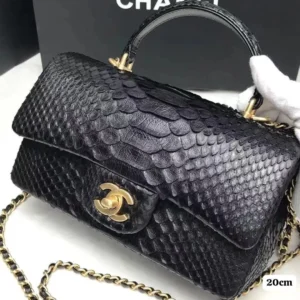 Design Python Leather CF Classic Flap Bag - Dubai Fashion LUX