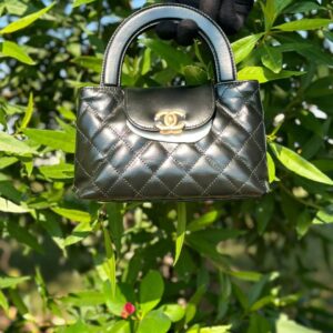 Design Shiny Aged Calfskin Quilted Nano Kelly Shopper Coral - Dubai Fashion LUX