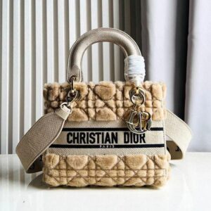 DIOR LADY D-LITE BAG – Luxury Textured Calfskin Handbag | Iconic Dior Design