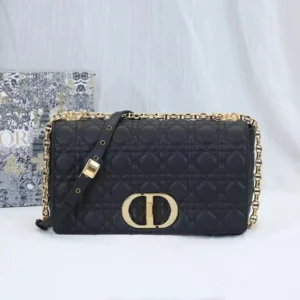 DIOR Soft black Cannage calfskin