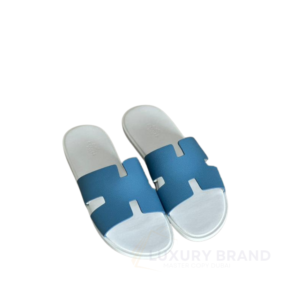 HERMES Blue Leather Izmir Sandals – Luxury Comfort & Style