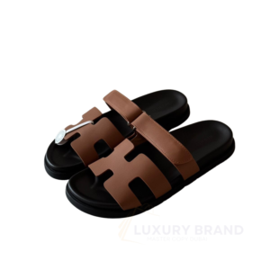 HERMES Chypre Sandals – Luxury Leather H-Buckle Designer Footwear