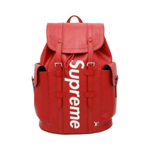 Lv Red/Noir Epi Leather Supreme PM Christopher Backpack
