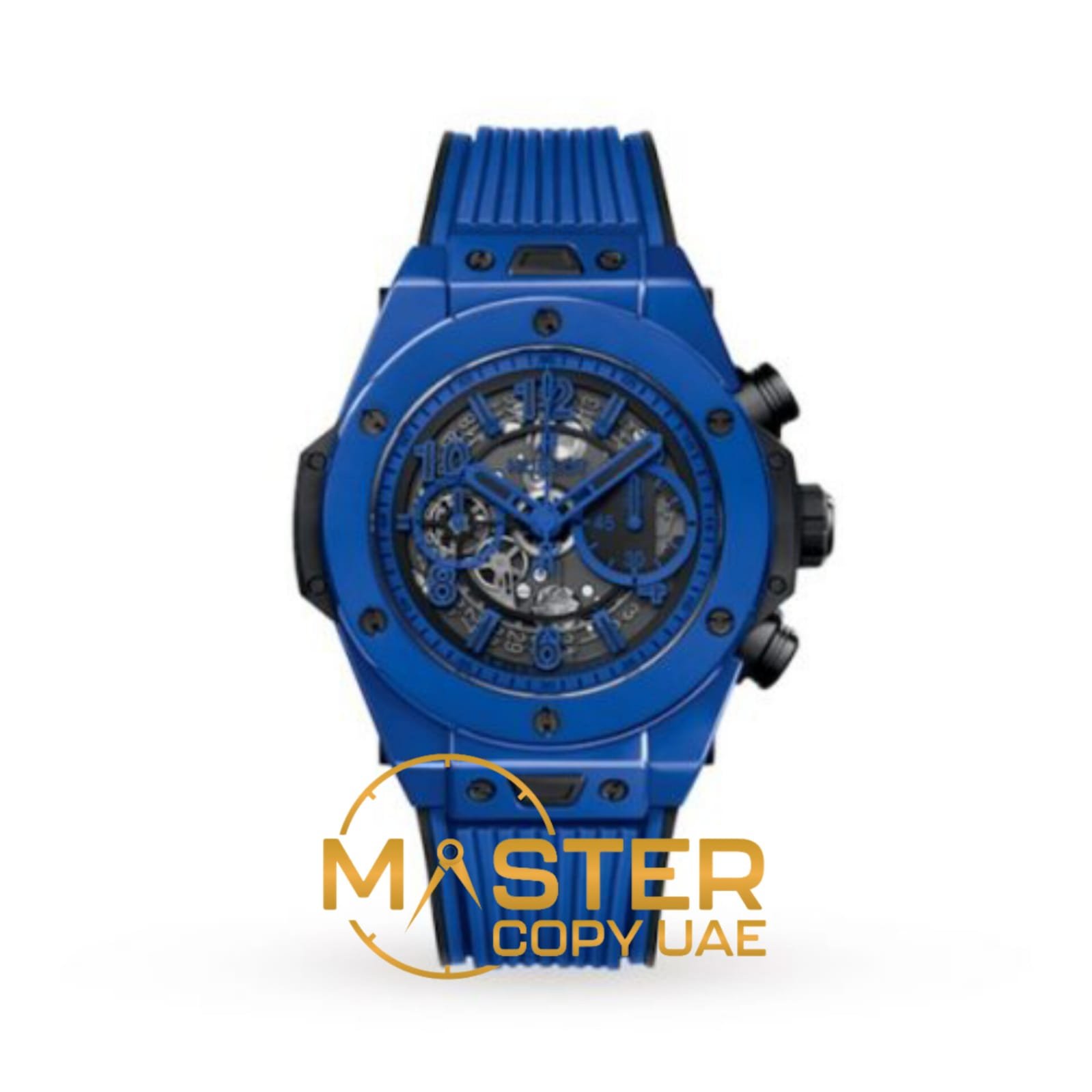 Replica Hublot Big Bang Men Automatic Blue Rubber Watch 411.ES.5119.RX - copywatchesdubai.com