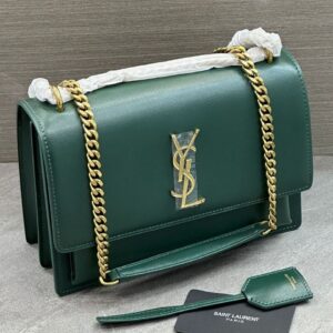 Saint Laurent Sunset Chain Bag – Luxury YSL Leather Crossbody Bag