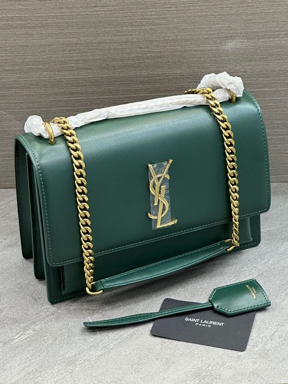 Saint Laurent Sunset Chain Bag – Luxury YSL Leather Crossbody Bag