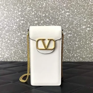 Valentino Garavani Vlogo Mini Leather Phone Case Crossbody – White | ModeSens