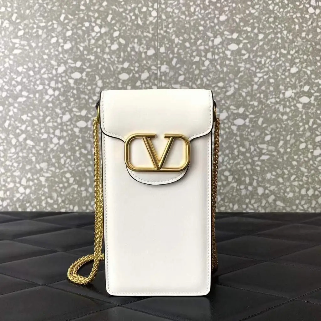 Valentino Garavani Vlogo Mini Leather Phone Case Crossbody – White | ModeSens