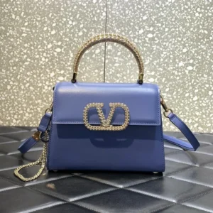 VSLING CALFSKIN HANDBAG WITH JEWEL HANDLE MASTER - Dubai Fashion LUX