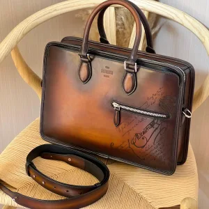 Berluti laptop bag
