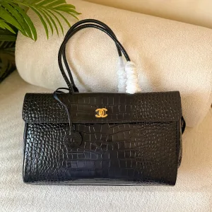 Chanel Crocodile-Embossed Calfskin