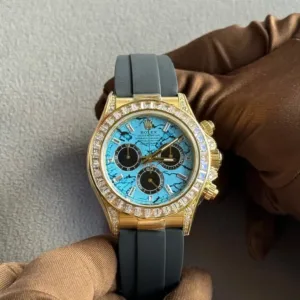 126538TBR Yellow Gold Turquoise Stone Dial Diamond Bezel Oysterflex (2025)