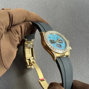 126538TBR Yellow Gold Turquoise Stone Dial Diamond Bezel Oysterflex (2025)