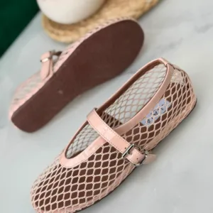 Alaia Fishnet Ballerina Flat