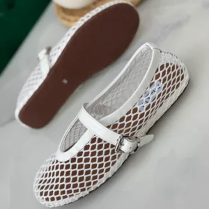 Alaia Fishnet Ballerina Flat