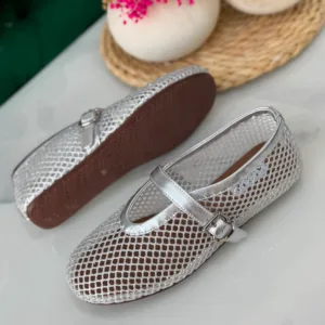 Alaia Fishnet Mesh Ballet Flat