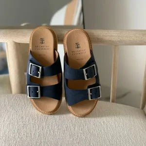Brunello Cucinelli double-buckle sandals