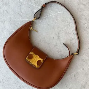 Celine Medium Ava Triomphe Bag Tan calfskin leather