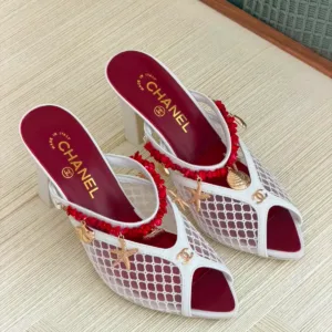Chanel Coco Beach mesh mules