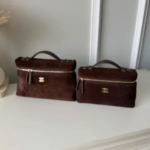 Chanel Suede Calfskin Vanity Case