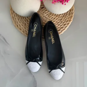 Chanel leather ballet flats