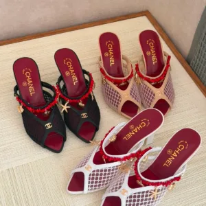 Chanel mesh mules