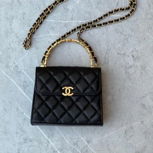 Chanel quilted lambskin mini flap bag