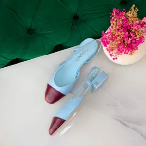 Chanel slingback low-heel pumps