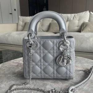 Christian Dior Mini Lady Dior Bag Gray