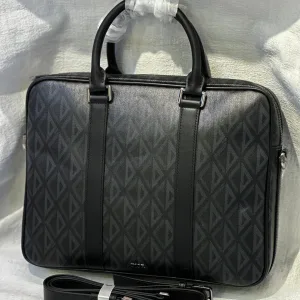 Dior CD Diamond Zipped Briefcase