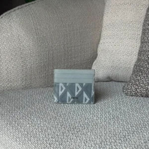 Dior CD Diamond canvas card holder