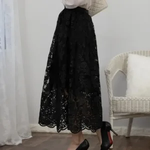 Dior Floral Lace Maxi Skirt
