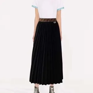 Fendi pleated maxi skirt