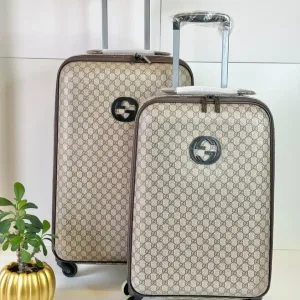 GUCCI GG Supreme Beige Rolling Luggage