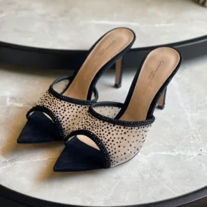 Gianvito Rossi Embellished Rania Mules