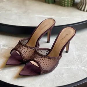 Gianvito Rossi Embellished Rania Mules