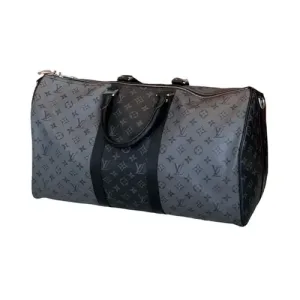 Louis Vuitton Keepall Monogram Eclipse Duffle Bag