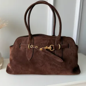 Miu Miu Aventure Suede Buckle-Fastening Tote Bag