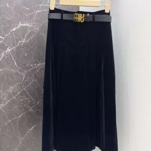 Miu Miu Velvet Midi Skirt