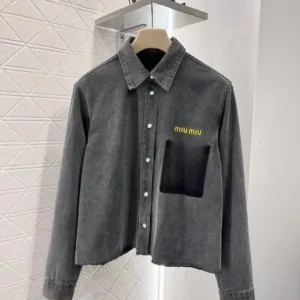 Miu Miu cropped chambray shirt
