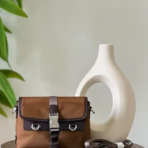 Prada Re-Nylon Leather Shoulder Bag