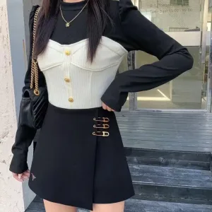 Prada high-waisted wrap mini skirt