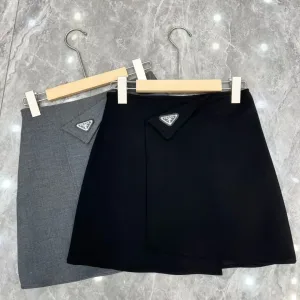 Prada wrap-style mini skirts