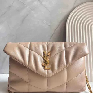 Saint Laurent Toy Puffer bag Beige
