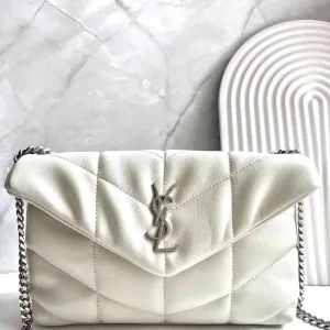 Saint Laurent Toy Puffer bag White