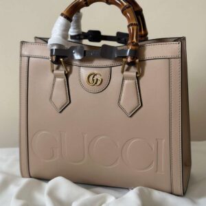 Best Gucci Diana Small Tote Pink Beige Leather bag