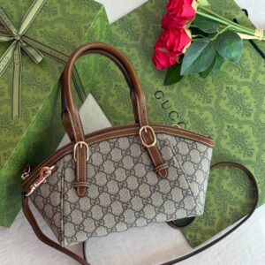 Best Gucci GG Emblem Small Top Handle Bag | Bags Dubai