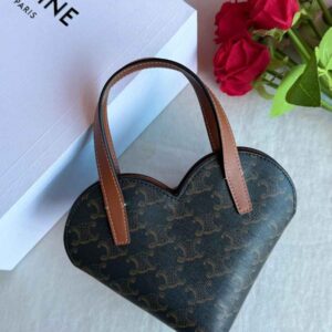 Buy Celine Bags Teen Coeur In Triomphe Canvas And Calfskin | Bags Dubai
